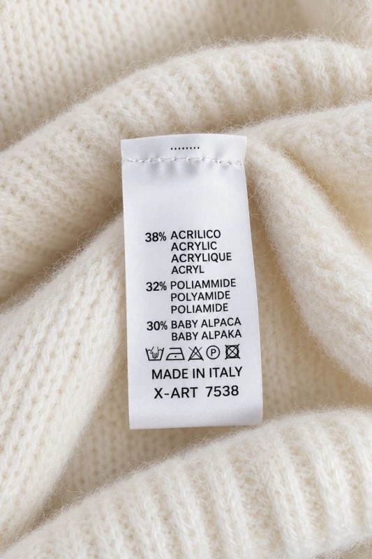 Sweter kamizelka damska kremowa 30% baby alpaka ozdobne guziki oversize Italy