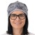Czapka damska Beanie włoska cienka smerfetka błękitna we wzory