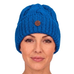 Czapka damska zimowa MIA - chabrowa