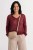 Sweter damski bordowy 60% kid moher dekolt w szpic Made in Italy
