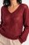 Sweter damski bordowy 60% kid moher dekolt w szpic Made in Italy