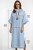 Sukienka Maxi Oversize Błękitna z Szerokim Rękawem – Made in Italy