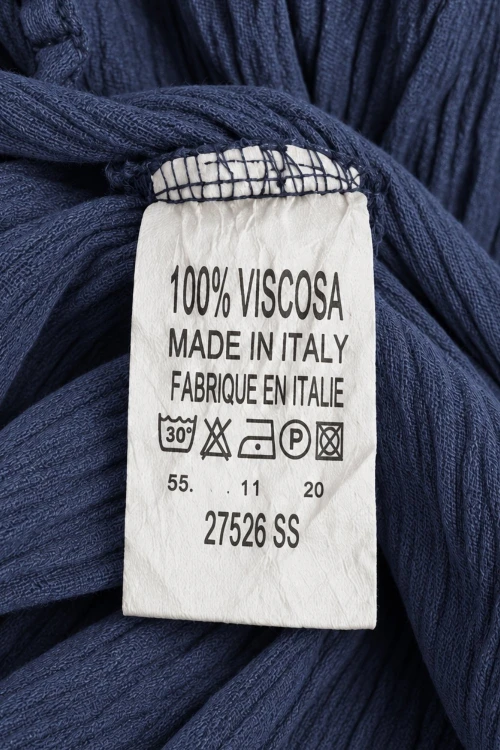 Sukienka damska granatowa z rozcięciami na rękawach 100% wiskoza Italy