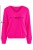 Sweter damski różowy 30% moher dekolt V Made in Italy