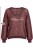 Sweter damski czekoladowy 60% kid moher dekolt w szpic Made in Italy