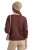 Sweter damski czekoladowy 60% kid moher dekolt w szpic Made in Italy