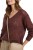 Sweter damski czekoladowy 60% kid moher dekolt w szpic Made in Italy