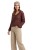 Sweter damski czekoladowy 60% kid moher dekolt w szpic Made in Italy