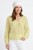 Sweter damski pastelowy żółty 60% kid moher dekolt w szpic Made in Italy