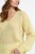 Sweter damski pastelowy żółty 60% kid moher dekolt w szpic Made in Italy