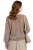 Sweter damski beżowy 60% kid moher dekolt w szpic Made in Italy