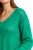 Sweter damski zielony 60% kid moher dekolt w szpic Made in Italy