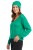 Sweter damski zielony 60% kid moher dekolt w szpic Made in Italy