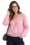 Sweter damski pudrowy róż 60% kid moher dekolt w szpic Made in Italy