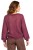 Sweter damski śliwkowy 60% kid moher dekolt w szpic Made in Italy