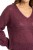 Sweter damski śliwkowy 60% kid moher dekolt w szpic Made in Italy