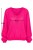 Sweter damski neonowy róż 60% kid moher dekolt w szpic Made in Italy