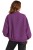 Bluza narzutka damska bomberka fioletowa we wzory oversize Made in Italy