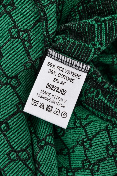 Bluza narzutka damska bomberka zielona we wzory oversize Made in Italy
