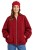 Bluza narzutka damska bomberka czerwona we wzory oversize Made in Italy