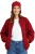 Bluza narzutka damska bomberka czerwona we wzory oversize Made in Italy