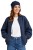 Bluza narzutka damska bomberka granatowa we wzory oversize Made in Italy