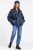 Bluza narzutka damska bomberka granatowa we wzory oversize Made in Italy