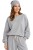 Bluza damska szara masełkowa oversize casual Made in Italy
