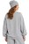 Bluza damska szara masełkowa oversize casual Made in Italy