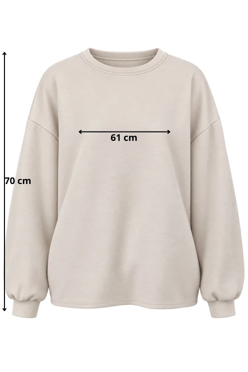 Bluza damska beżowa masełkowa oversize casual Made in Italy