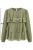 Bluzka damska khaki elegancka z falbanami 100% bawełna Made in Italy