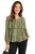 Bluzka damska khaki elegancka z falbanami 100% bawełna Made in Italy