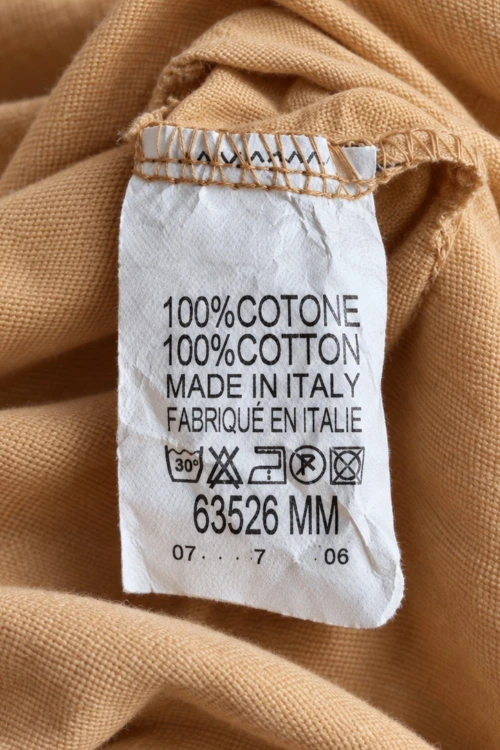 Bluzka damska beżowa elegancka z falbanami 100% bawełna Made in Italy
