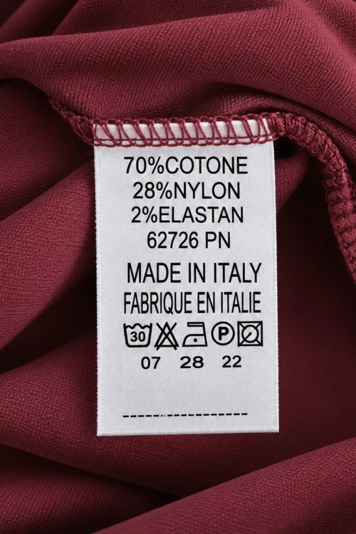Spódnica damska bordowa midi rozkloszowana one size Made in Italy