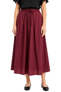 Spódnica damska bordowa midi rozkloszowana one size Made in Italy