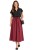 Spódnica damska bordowa midi rozkloszowana one size Made in Italy