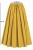 Spódnica damska musztardowa midi rozkloszowana one size Made in Italy