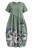 Sukienka damska khaki bawełniana w kwiaty oversize Made in Italy