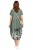 Sukienka damska khaki bawełniana w kwiaty oversize Made in Italy