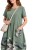 Sukienka damska khaki bawełniana w kwiaty oversize Made in Italy
