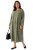 Sukienka damska zielona OVERSIZE PLUS SIZE długa luźna bawełna kieszenie Italy