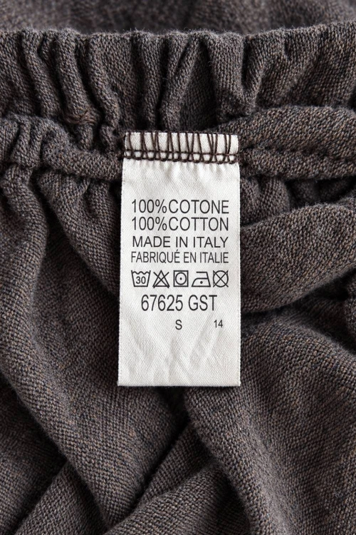 Spodnie damskie czekoladowe baloon luźny krój bawełna Made in Italy