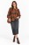 Bluzka koszula damska ruda wzorzysta oversize 100% bawełna Made in Italy
