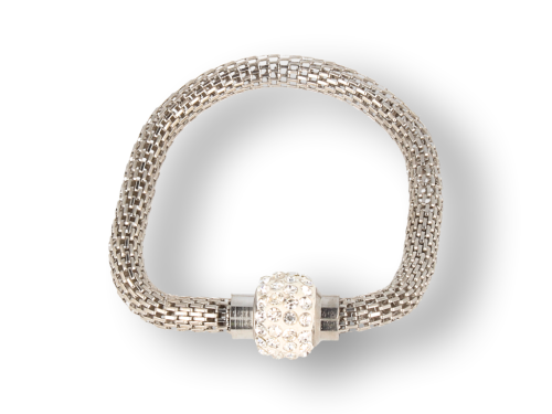 BRANSOLETKA srebrna z kulką Shamballa