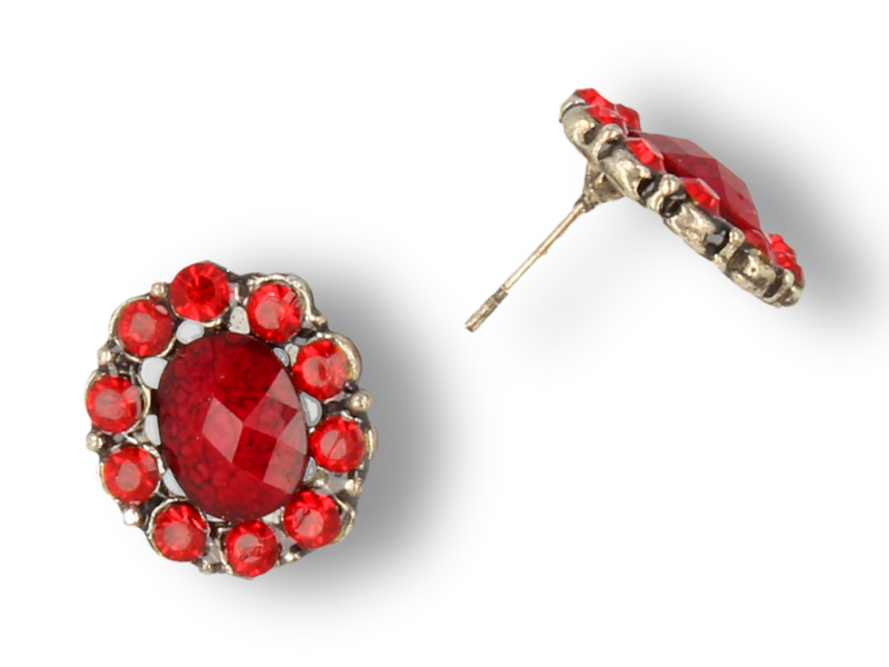 Kolczyki okrągłe przyozdobione cyrkoniami