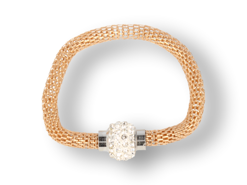 BRANSOLETKA złota z kulką Shamballa