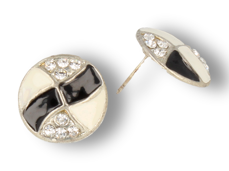 Kolczyki w kształcie koła ze świecącymi cyrkoniami