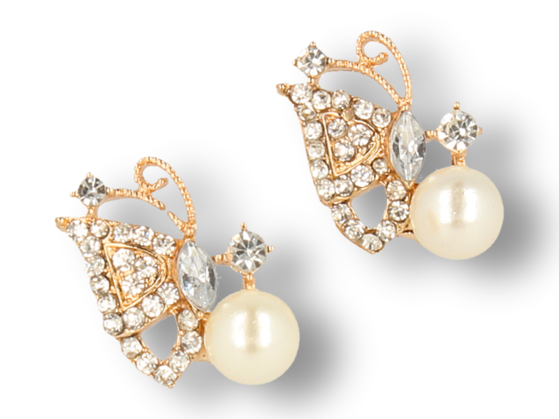 Kolczyki złote cyrkonie świecące