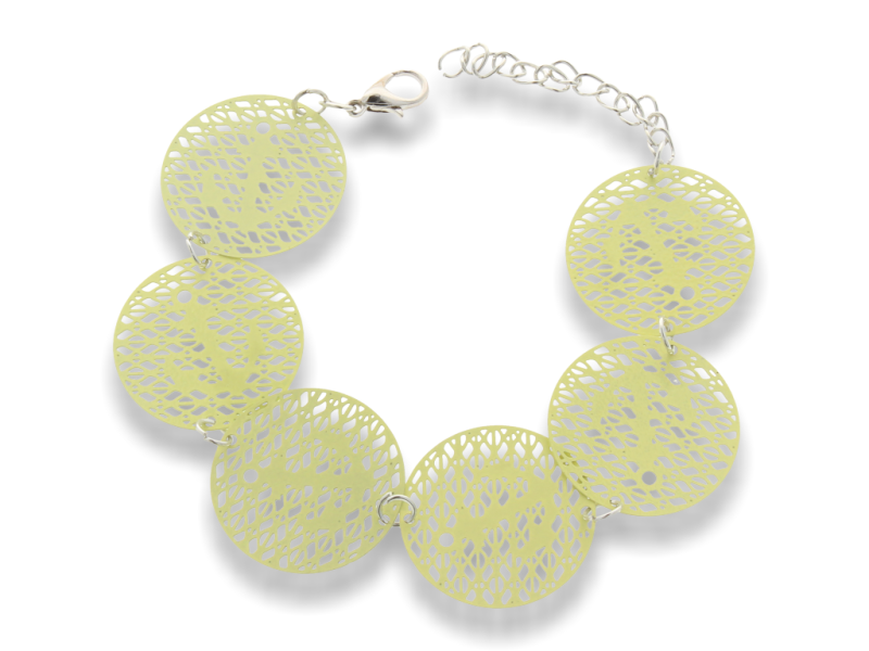 Cytrynowa bransoletka damska z motywem Kotwicy