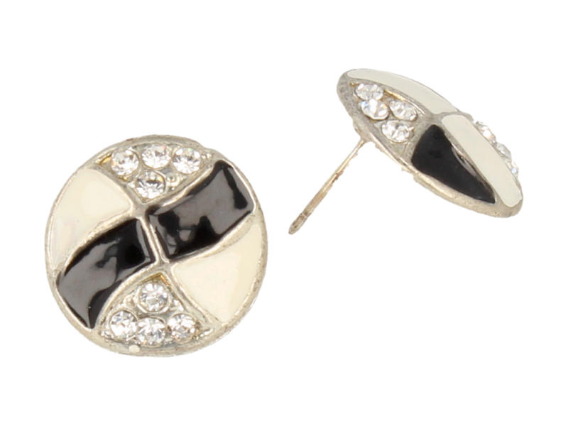 Kolczyki w kształcie koła ze świecącymi cyrkoniami